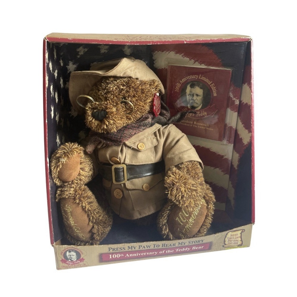 VIDEO! NEW! Talking Teddy's Teddy Bear 100th Anniversary Roosevelt